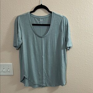 Maurice’s 24/7 Scoop Neck Light Blue Top